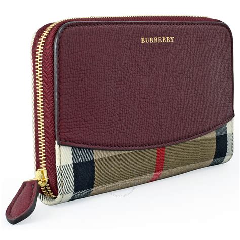 mahogany red burberry wallet|Burberry House Check Leather Wallet .